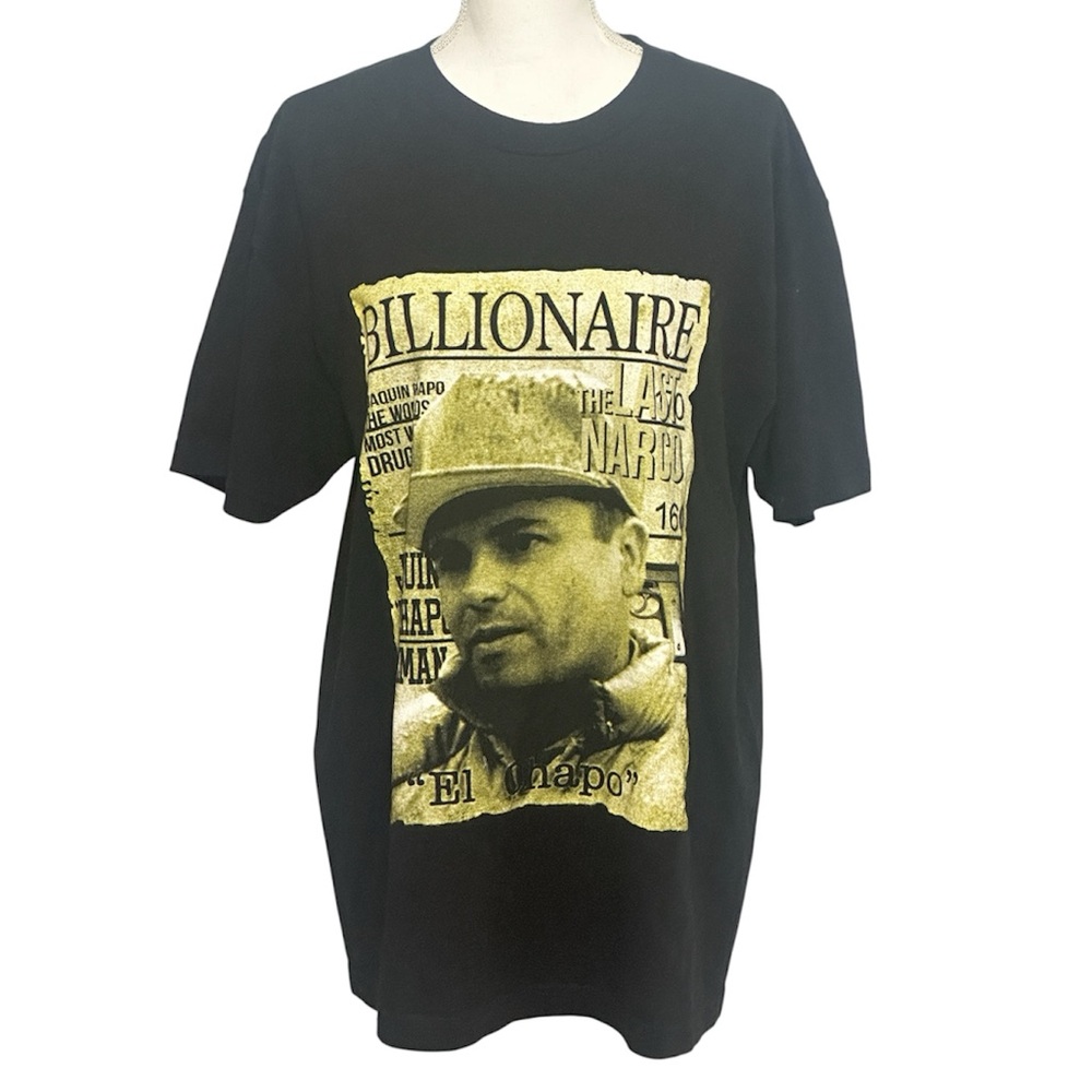 El Chapo Narco Most Wanted Black Casual Unisex Graphic T-shirt